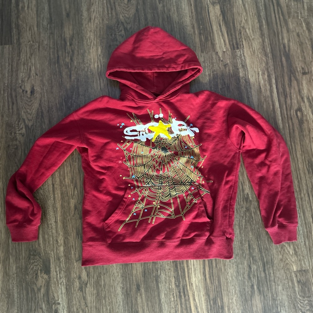 Stylish Red Graphic Hoodie for Men